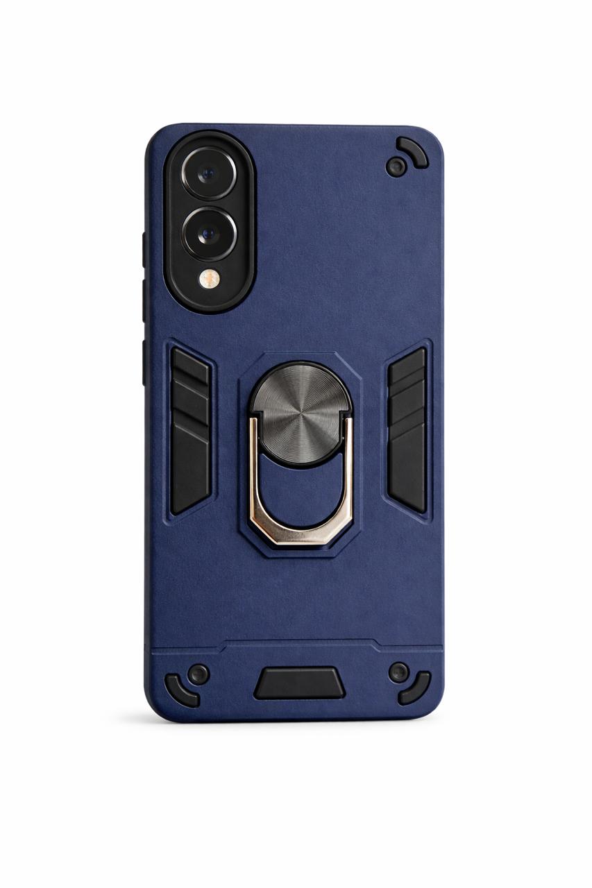 GENÉRICO CARCASA PARA SAMSUNG S25 EDGE ANTI GOLPES ANILLO AZUL