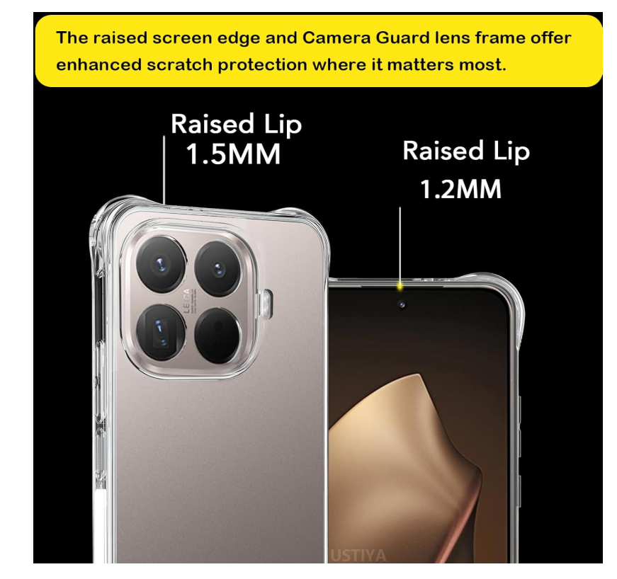 CARCASA PARA XIAOMI 15T PRO 5G TRANSPARENTE REFORZADA - 4
