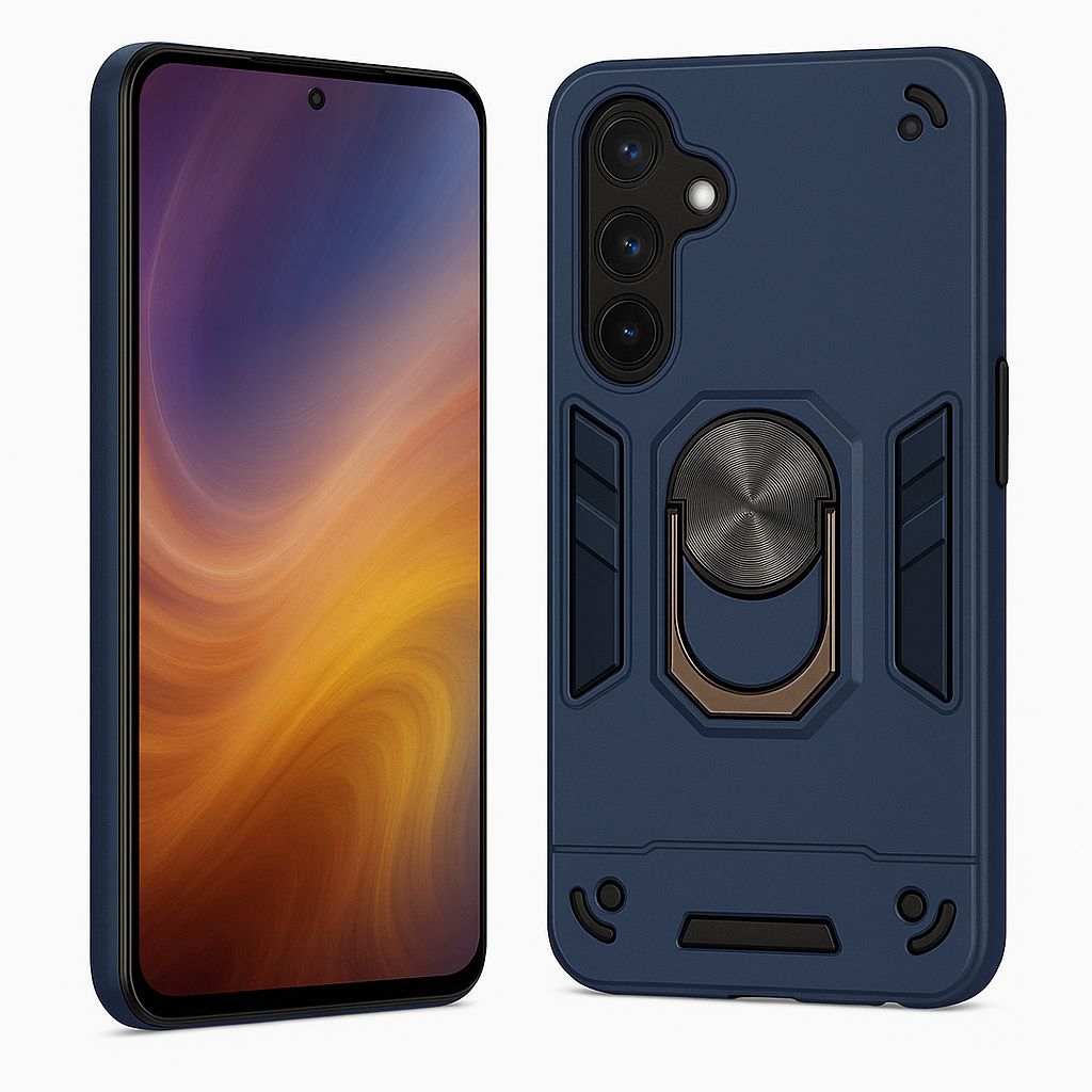 GENÉRICO CARCASA PARA SAMSUNG A26 5G ANTI GOLPES ANILLO AZUL