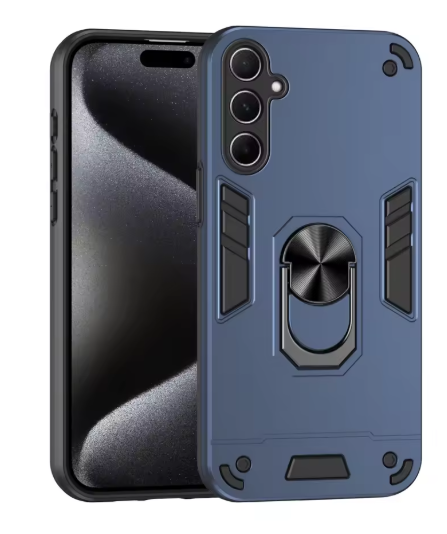 CARCASA PARA SAMSUNG A17 5G ANTI GOLPES ANILLO AZUL - 2