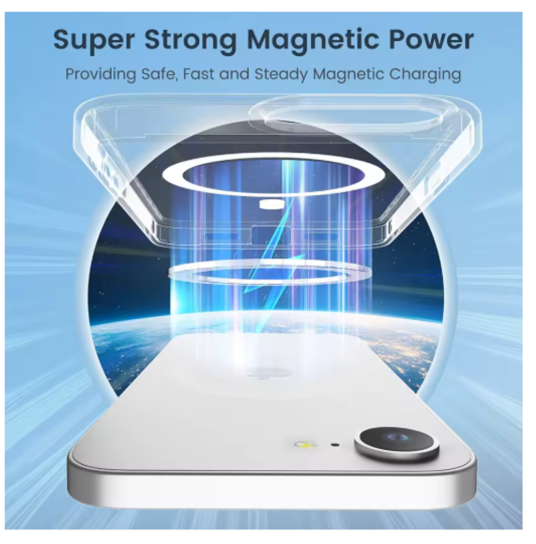 CARCASA PARA IPHONE 17E TRANSPARENTE MAGSAFE - 2