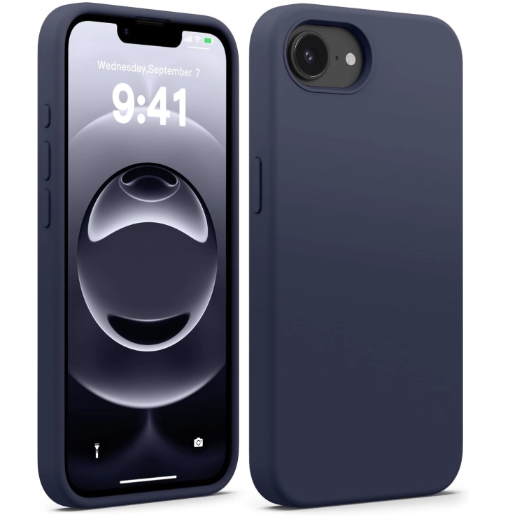 CARCASA FUNDA PARA IPHONE 16E/ 17E SILICONA AZUL - 1