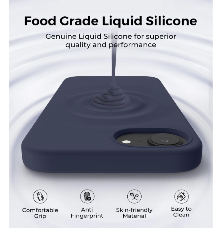 CARCASA FUNDA PARA IPHONE 16E/ 17E SILICONA AZUL - 4