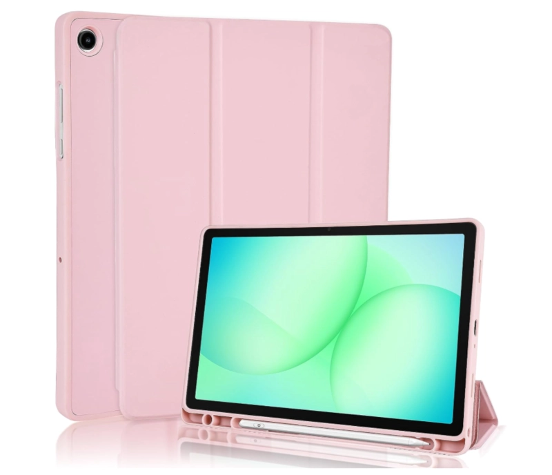 FUNDA CON RANURA SMARTCOVER PARA TABLET SAMSUNG A11+ ROSA - 1