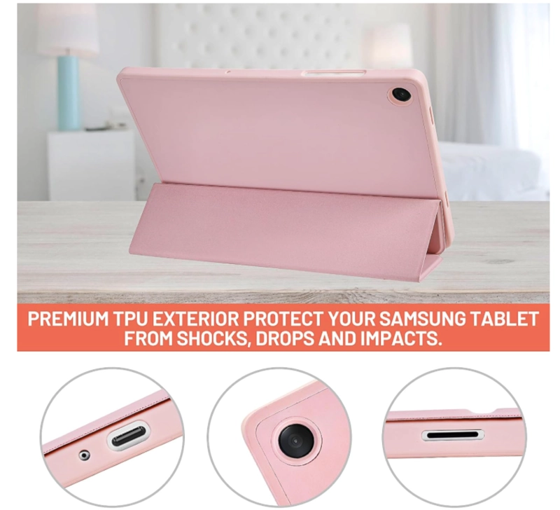 FUNDA CON RANURA SMARTCOVER PARA TABLET SAMSUNG A11+ ROSA - 5