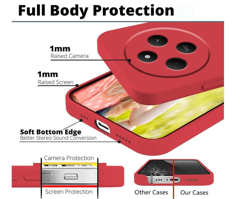CARCASA FUNDA PARA XIAOMI REDMI NOTE 15 PRO+ 5G SILICONA ROJO - 2