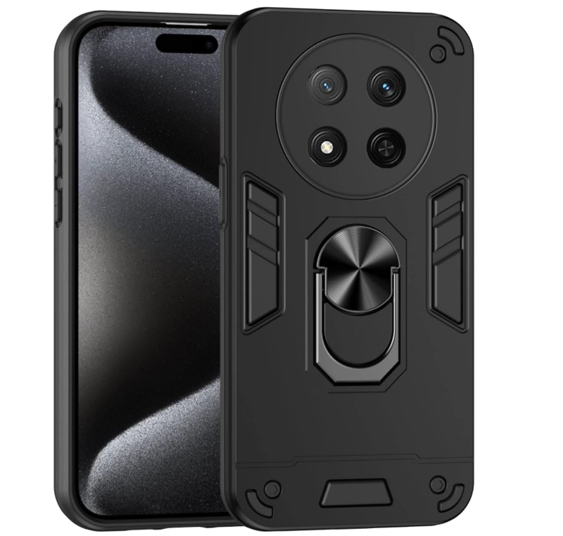 GENÉRICO CARCASA PARA HONOR MAGIC7 LITE ANTI GOLPES ANILLO NEGRO