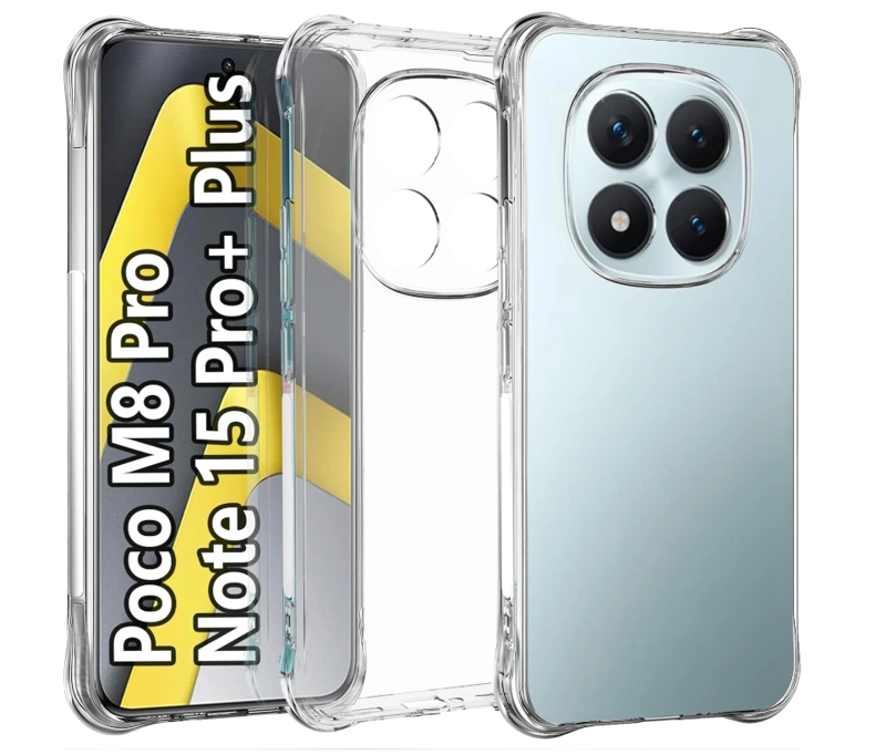 GENÉRICO CARCASA PARA XIAOMI NOTE 15 PRO+ 5G TRANSPARENTE REFORZADA