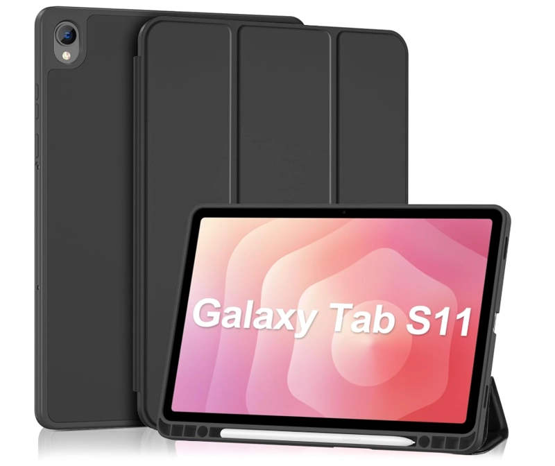 CARCASA SMART COVER RANURA PARA TABLET SAMSUNG S11 11 NEGRO - 1
