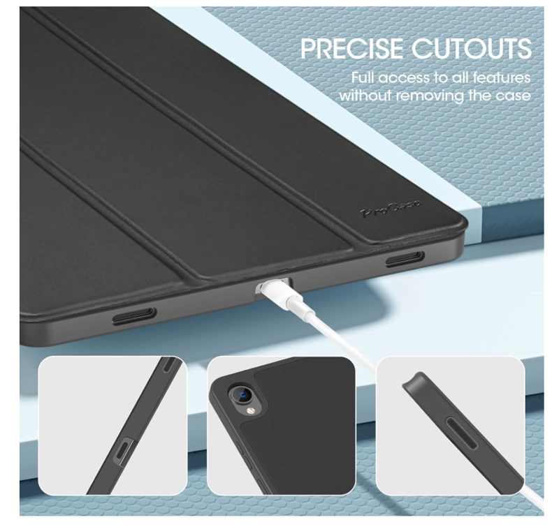 CARCASA SMART COVER RANURA PARA TABLET SAMSUNG S11 11 NEGRO - 6