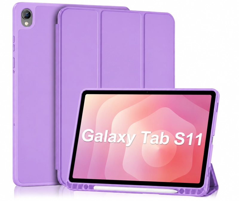 CARCASA SMART COVER RANURA PARA TABLET SAMSUNG S11 11 LILA - 1