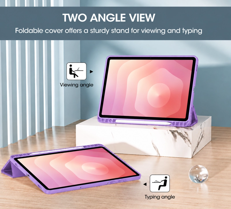 CARCASA SMART COVER RANURA PARA TABLET SAMSUNG S11 11 LILA - 2