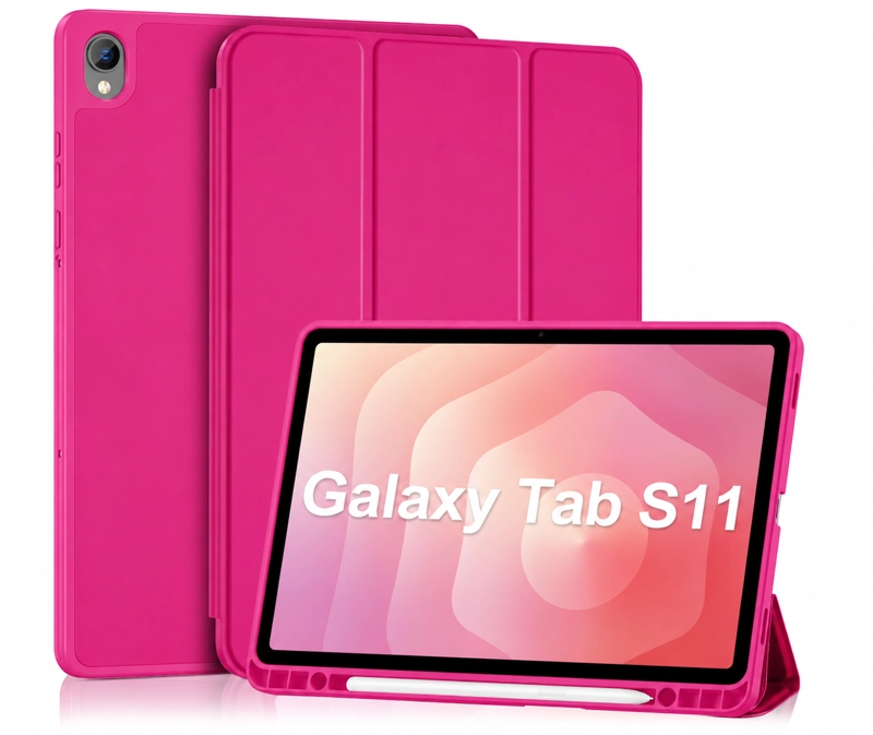 CARCASA SMART COVER RANURA PARA TABLET SAMSUNG S11 11 FUCSIA - 1