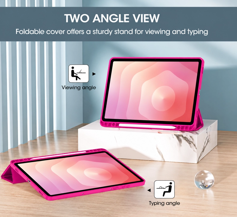 CARCASA SMART COVER RANURA PARA TABLET SAMSUNG S11 11 FUCSIA - 3