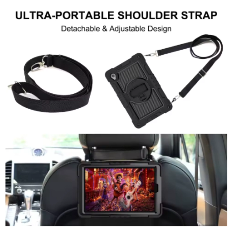 FUNDA CARCASA ANTIGOLPES 360 PARA IPAD AIR 11 M2 CON CORREA - 2