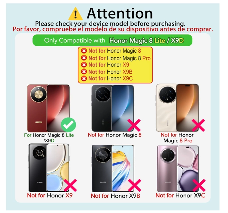 CARCASA PARA HONOR MAGIC8 LITE TRANSPARENTE REFORZADA - 8