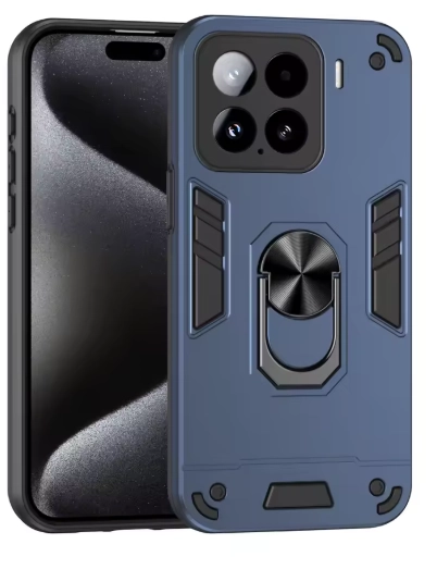 CARCASA PARA XIAOMI 17T 5G ANTI GOLPES ANILLO AZUL - 1