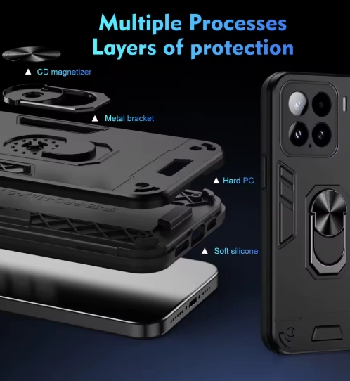 CARCASA PARA XIAOMI 17T PRO 5G ANTI GOLPES ANILLO NEGRO - 2