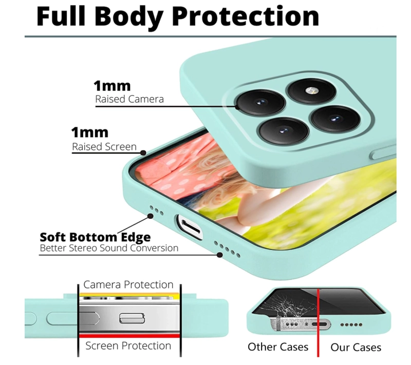 CARCASA FUNDA PARA XIAOMI 17T 5G SILICONA TURQUESA - 3