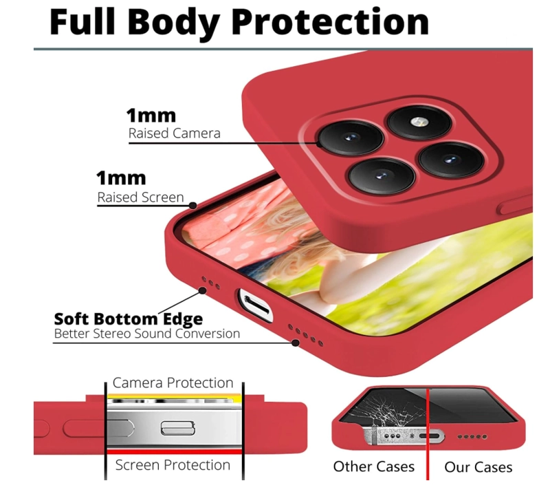 CARCASA FUNDA PARA XIAOMI 17T 5G SILICONA ROJO - 4