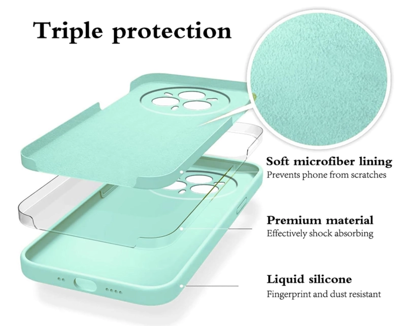 CARCASA FUNDA PARA XIAOMI 17T PRO 5G SILICONA TURQUESA - 6