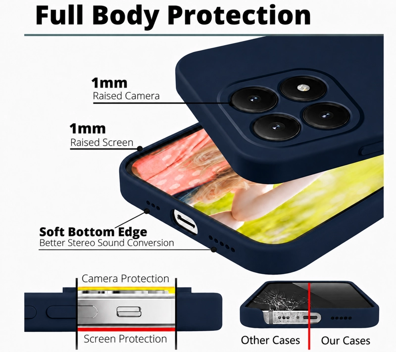 CARCASA FUNDA PARA XIAOMI 17T PRO 5G SILICONA AZUL - 3