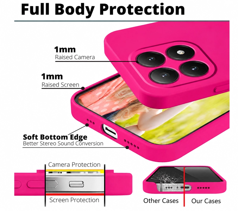 CARCASA FUNDA PARA XIAOMI 17T 5G SILICONA FUCSIA - 2