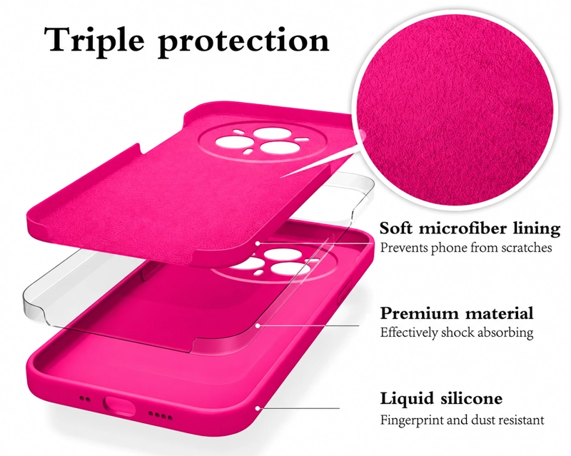 CARCASA FUNDA PARA XIAOMI 17T 5G SILICONA FUCSIA - 3