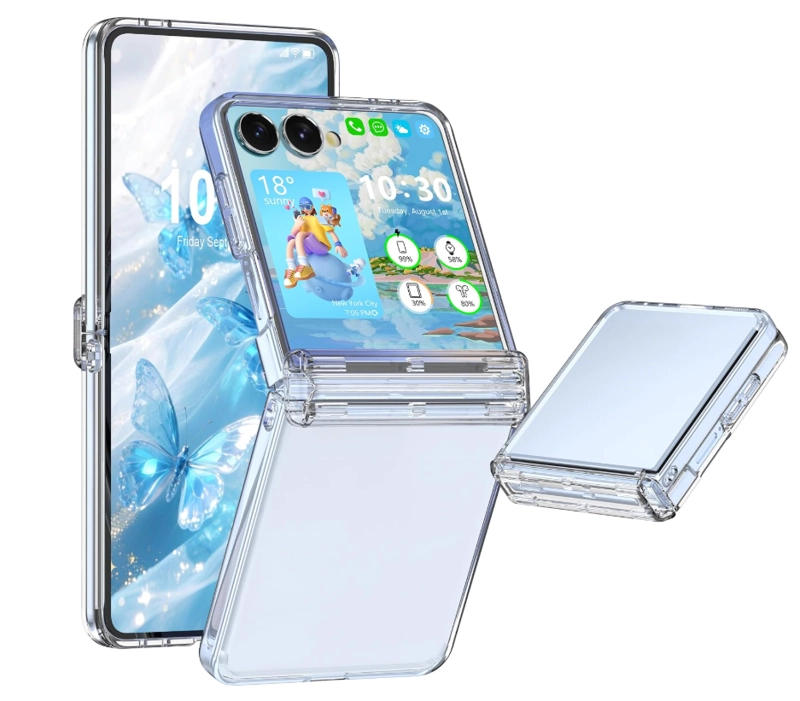CARCASA PARA SAMSUNG Z FLIP 8 TRANSPARENTE CON BISAGRA - 1