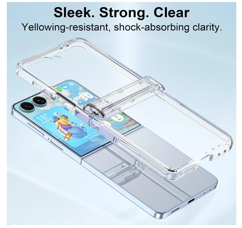 CARCASA PARA SAMSUNG Z FLIP 8 TRANSPARENTE CON BISAGRA - 4