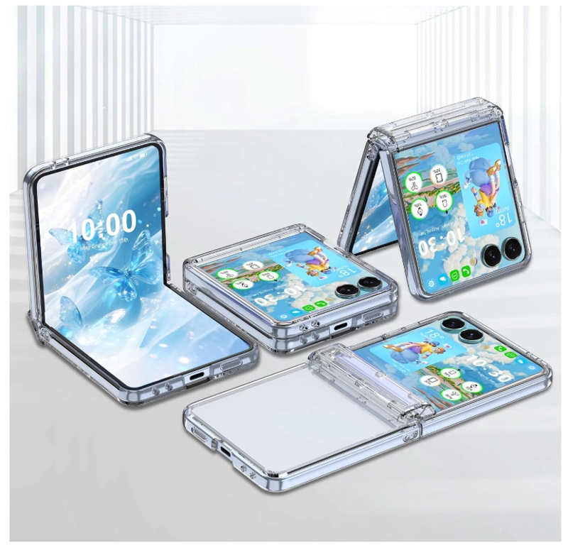 CARCASA PARA SAMSUNG Z FLIP 8 TRANSPARENTE CON BISAGRA - 6