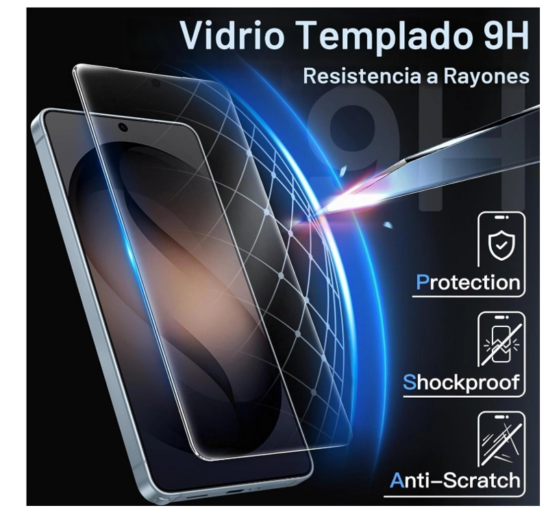 MICA LAMINA VIDRIO TEMPLADO COMPLETA PARA SAMSUNG S26 - 4