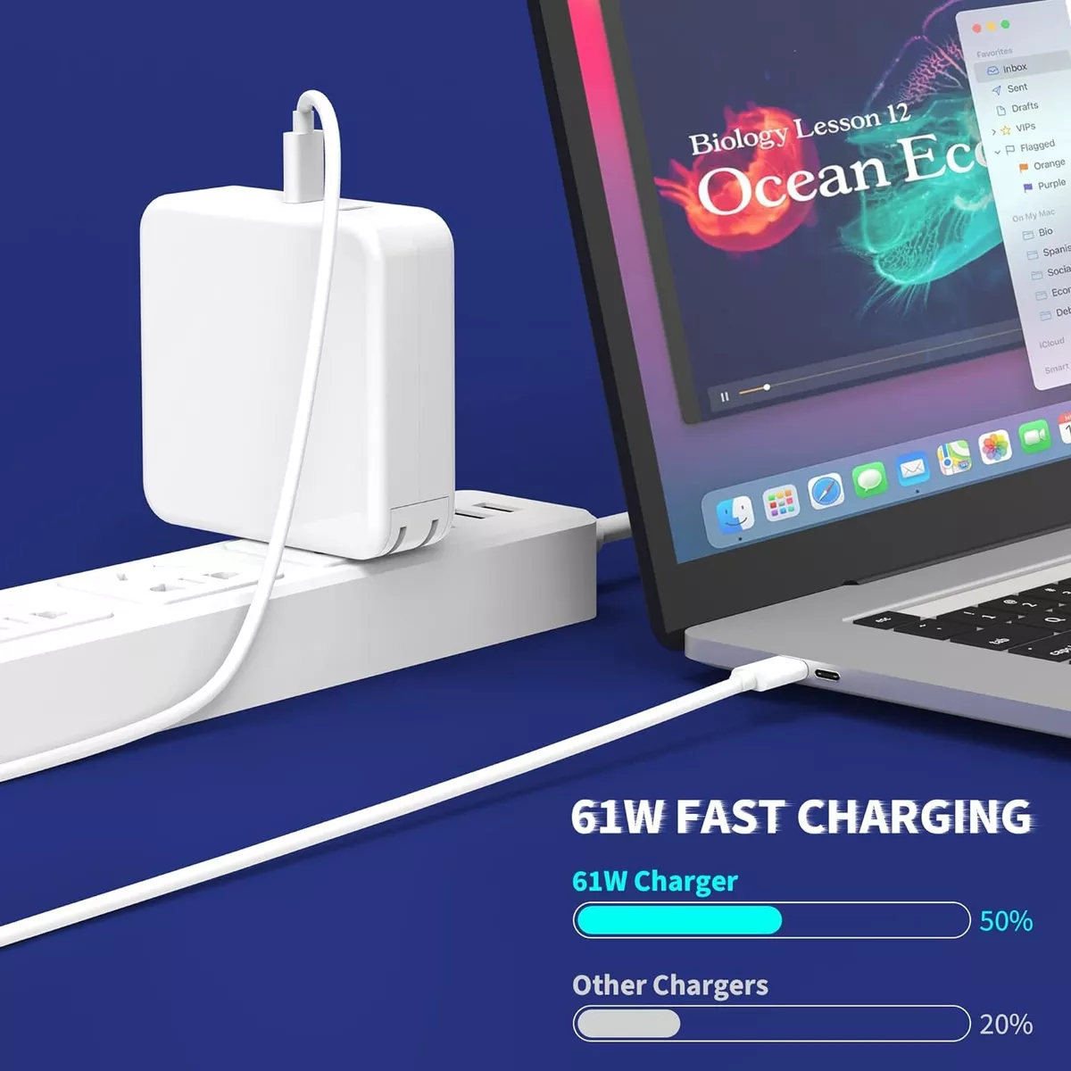 CARGADOR PARA MACBOOK AIR PRO M1 2021 61W TIPO USB- C - 4