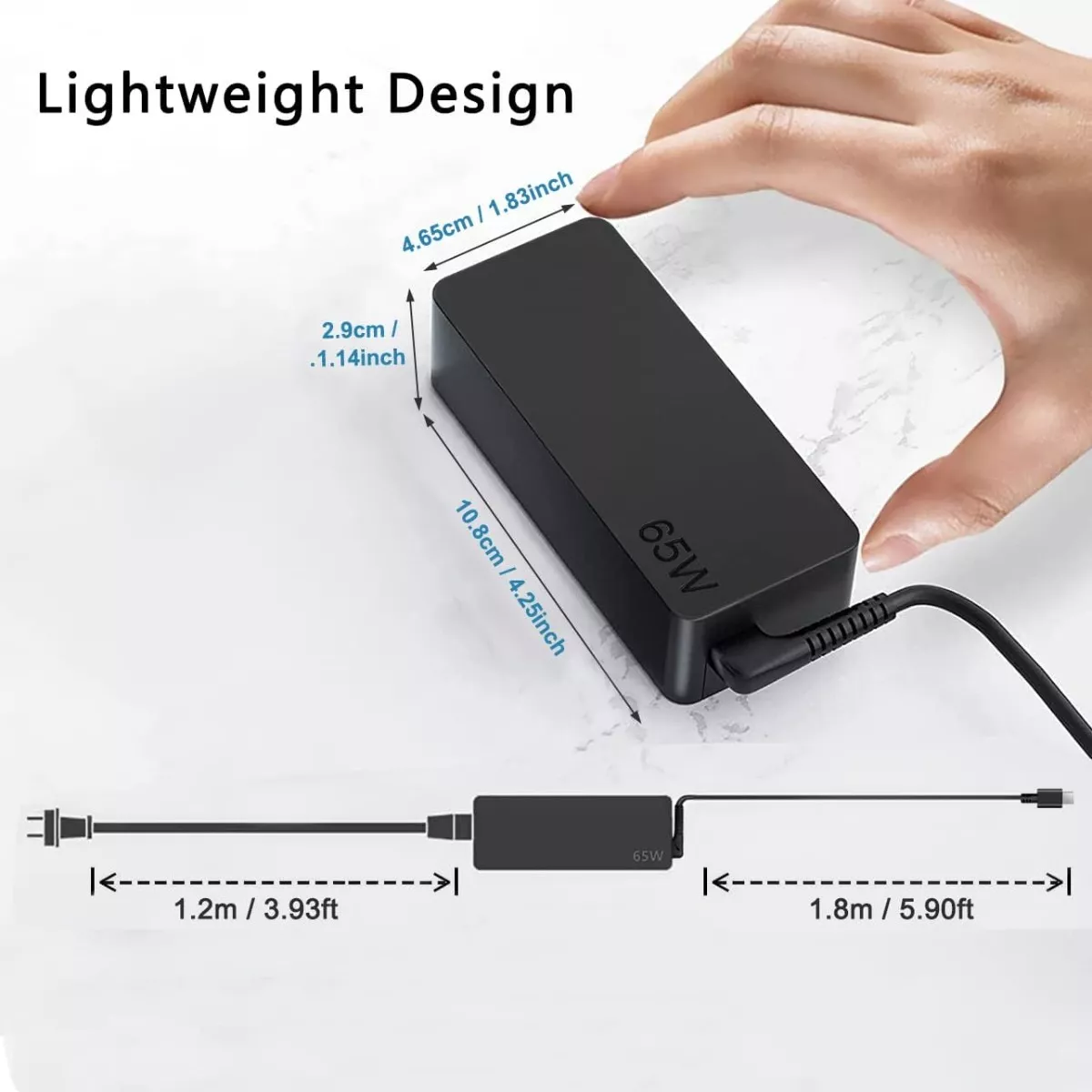 CARGADOR ORIGINAL LENOVO THINKPAD USB-C (65W) T14 T14S L15 - 5