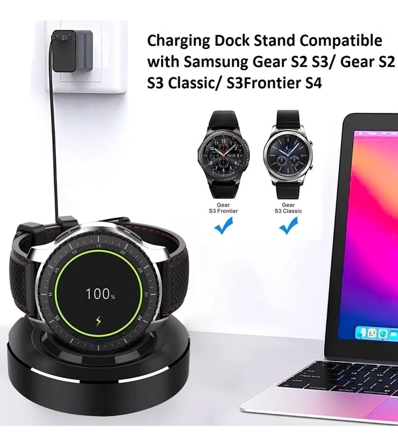 CARGADOR DOCK MAGNE TICO PARA SAMSUNG GEAR S S2 | S3 + CABLE - 2