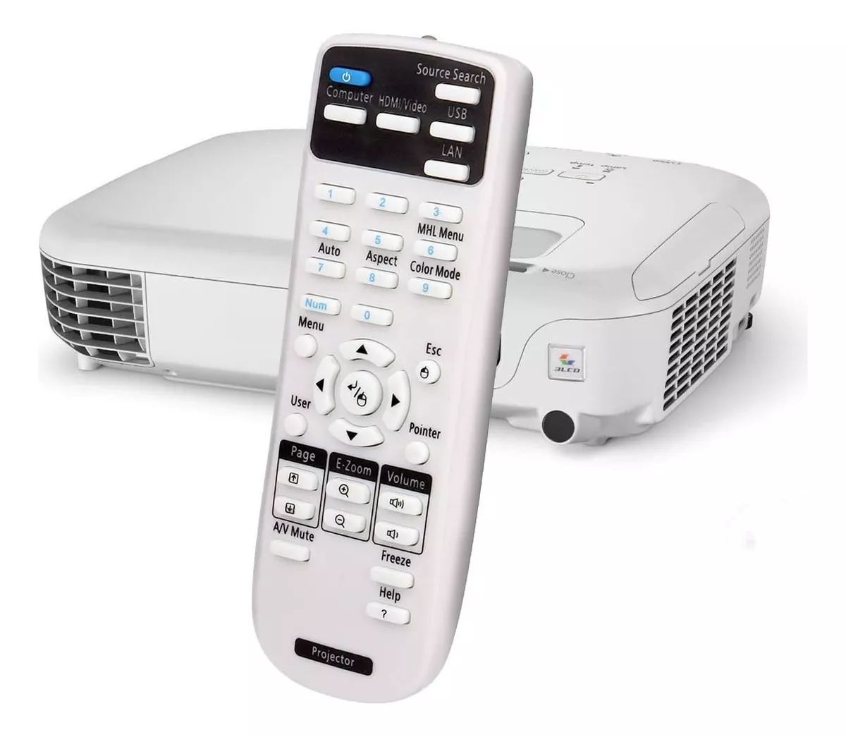GENÉRICO CONTROL REMOTO DATA PROYECTOR EPSON HOME CINEMA, POWER SERIE