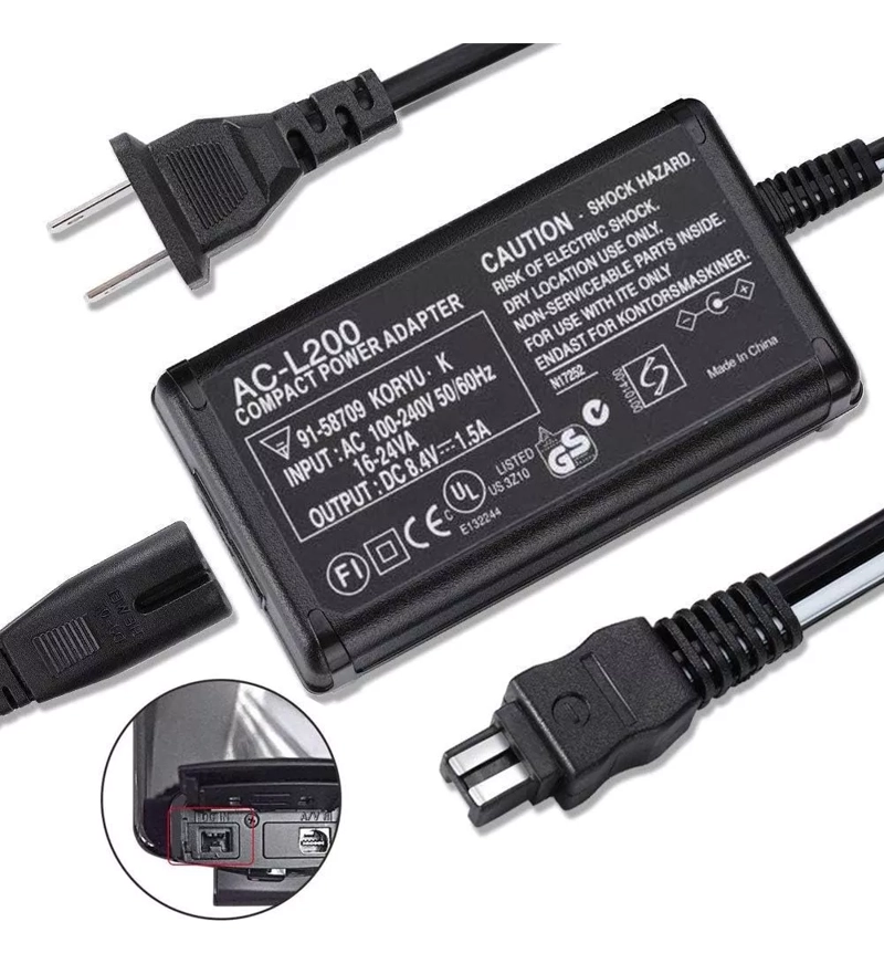 CARGADOR PARA CAMARA HANDYCAM SONY HANDYCAM DCR-SX40 AC-L200 - 1