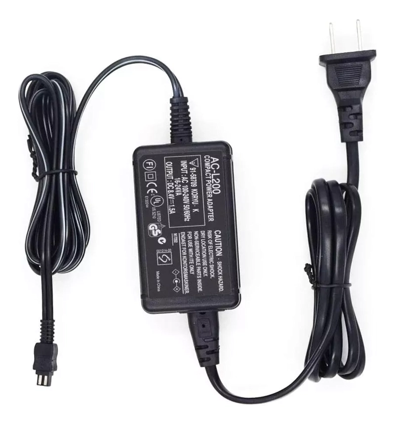 CARGADOR PARA CAMARA HANDYCAM SONY HANDYCAM DCR-SX40 AC-L200 - 4