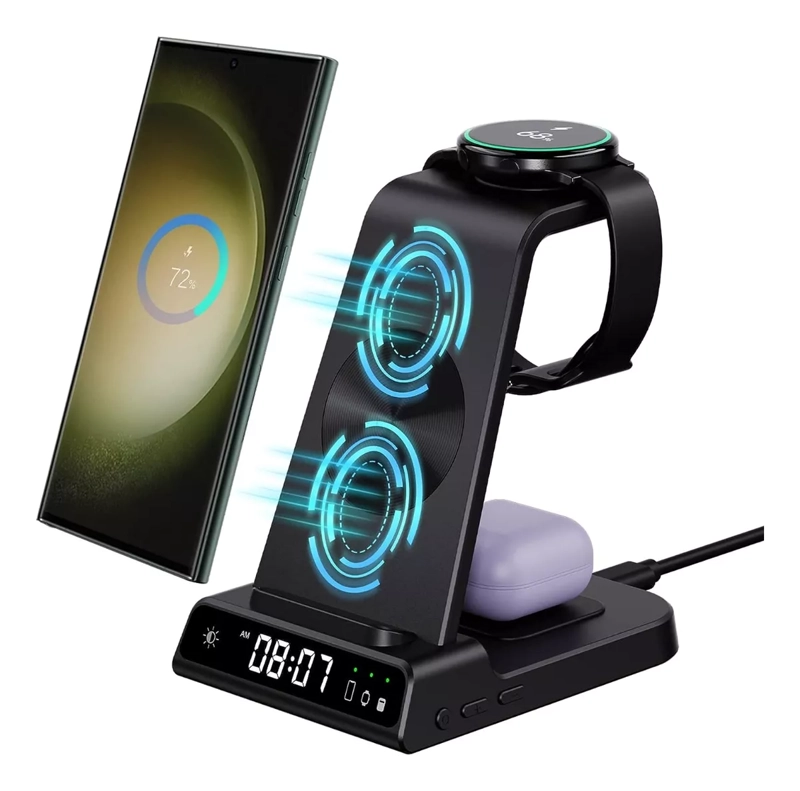 BASE STAND 4EN1 CARGA RÁPIDA SAMSUNG/ GALAXY WATCH/ BUDS - 1