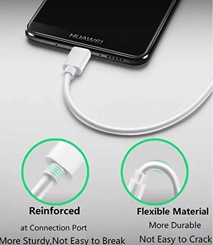 CABLE CARGA USB 2 MTS TURBO 5A PARA HUAWEI P30 MATE 20 PRO - 3