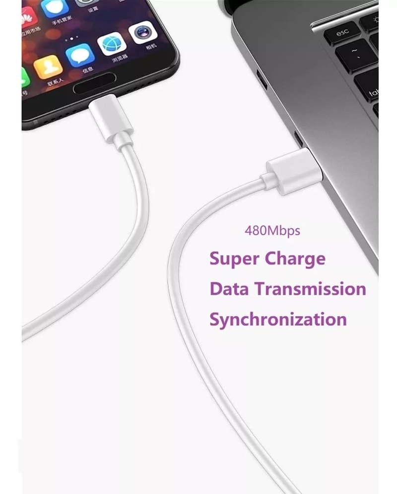 CABLE CARGA USB 2 MTS TURBO 5A PARA HUAWEI P30 MATE 20 PRO - 5