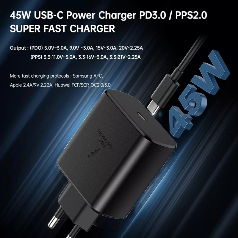 CARGADOR + CABLE TURBO (45W) PARA SAMSUNG FOLD 1 2 3 4 5 - 2