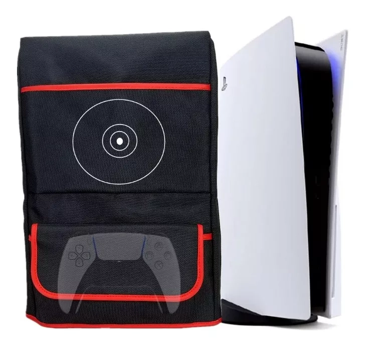 FUNDA CONSOLA PS5 CUBIERTA ANTIPOLVO SUAVE COMPARTIMIENTOS - 1