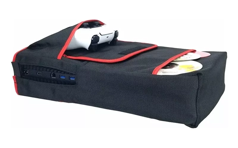 FUNDA CONSOLA PS5 CUBIERTA ANTIPOLVO SUAVE COMPARTIMIENTOS - 4