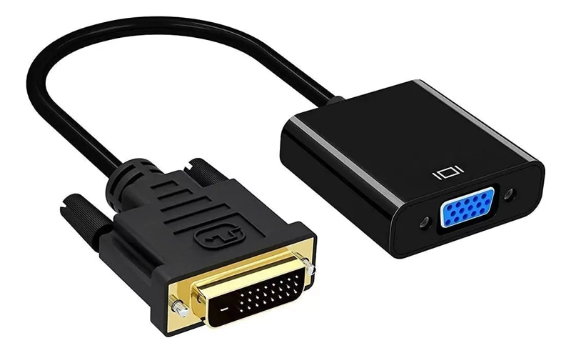 CABLE ADAPTADOR DVI-D 24 + 1 DVI D A VGA 1080P FULL HD FIRME - 1