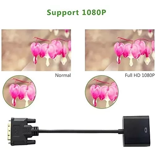 CABLE ADAPTADOR DVI-D 24 + 1 DVI D A VGA 1080P FULL HD FIRME - 5