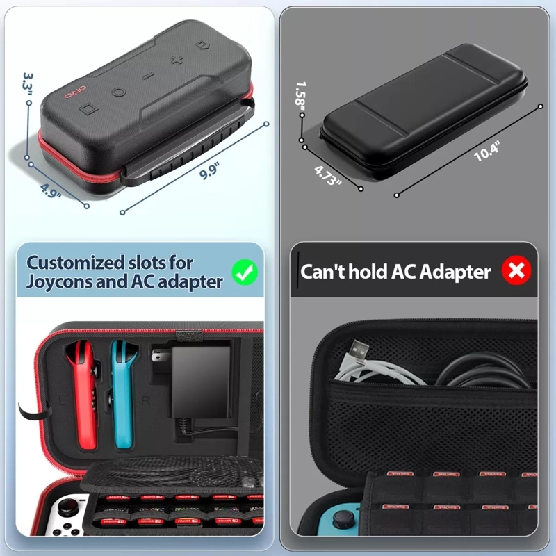 FUNDA DE TRANSPORTE VIAJE ANTIGOLPES PARA SWITCH & OLED - 4