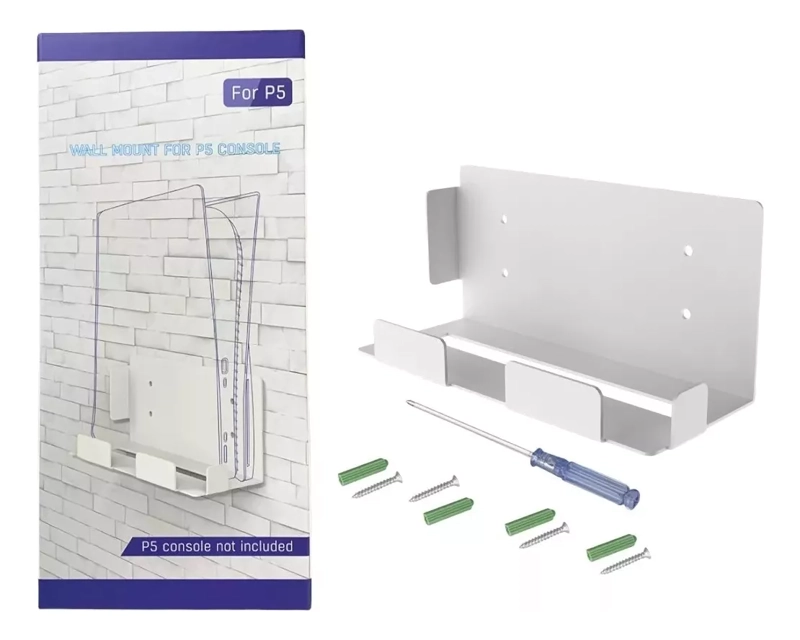 SOPORTE BASE DE PARED PS5 DE ALUMINIO FIRME CON HERRAMIENTAS - 1