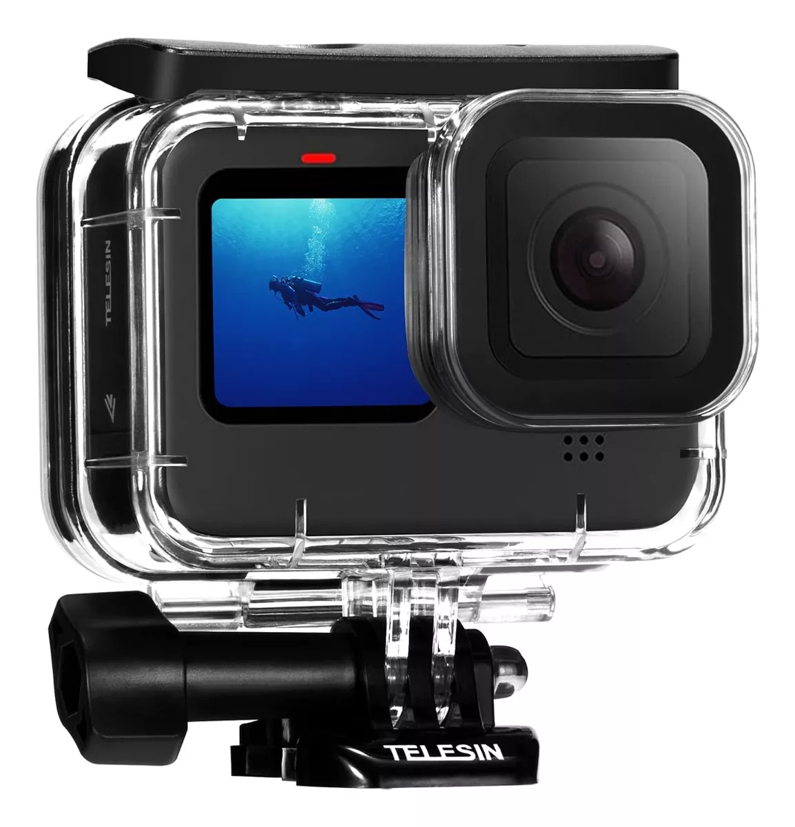 CARCASA SUMERGIBLE IMPERMEABLE PARA GOPRO HERO 12 11 10(45M) - 1