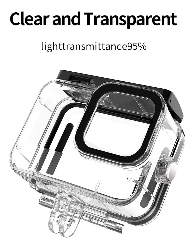 CARCASA SUMERGIBLE IMPERMEABLE PARA GOPRO HERO 12 11 10(45M) - 3